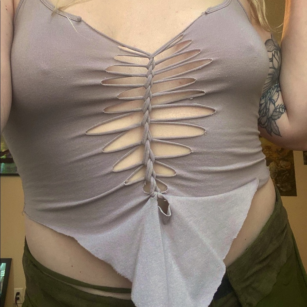 slit weave fairy top made by me!